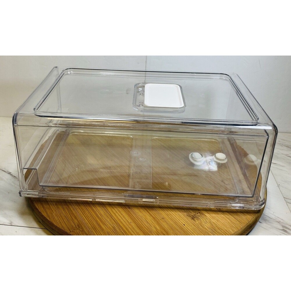 Clear Plastic Refrigerator Organizer Storage Drawer Bin 11.5”x8”x4.5” New - Picture 3 of 5